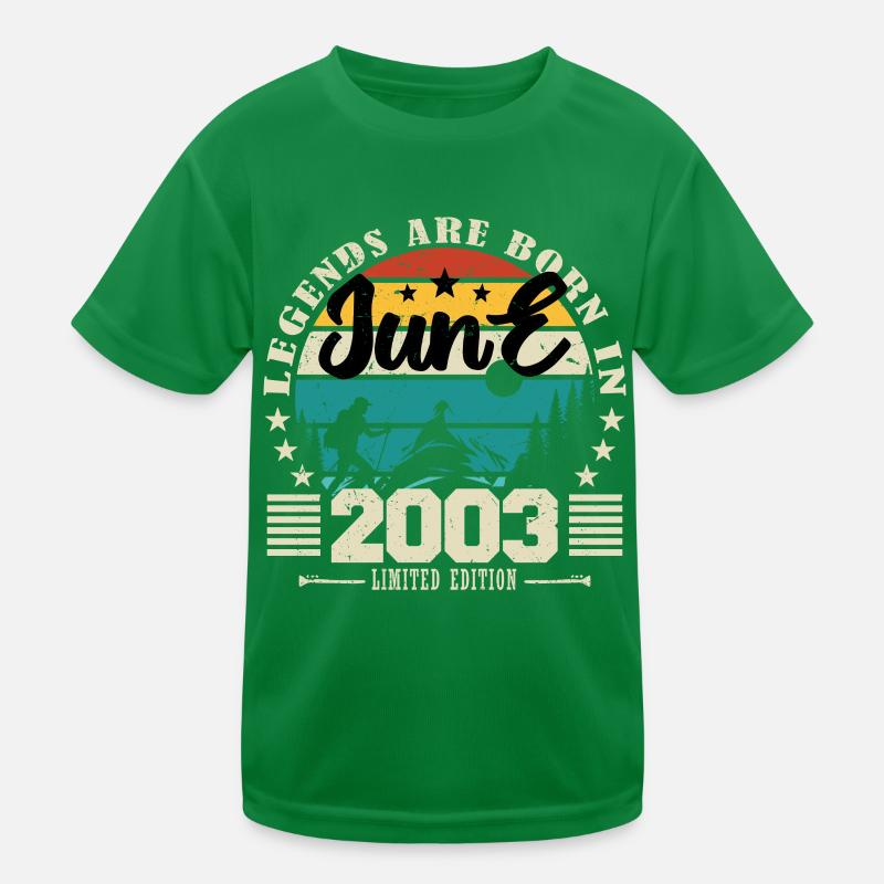 Juni 2003. Geburtstagsgeschenk Juni 2003. Juni. Kinder Funktions-T-Shirt