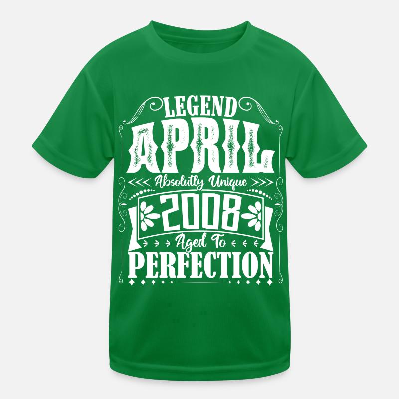 April 2008. Jubiläum April 2008. Geschenk 2008. Kinder Funktions-T-Shirt