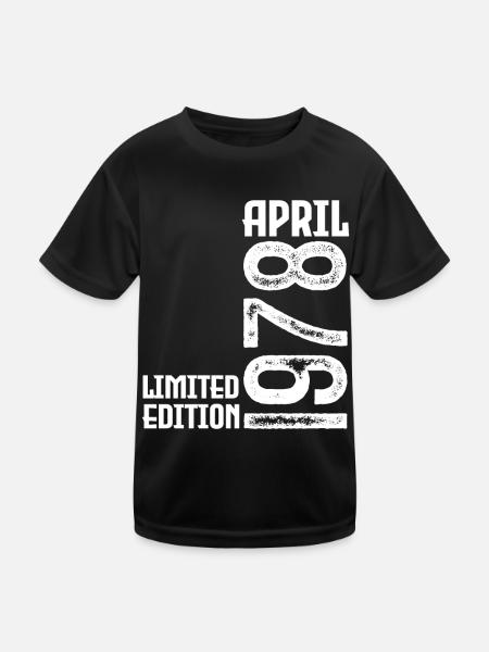 Cadeau Avril 1978. Anniversaire avril 1978. April. - T-shirt sport Enfant - noir - Devant