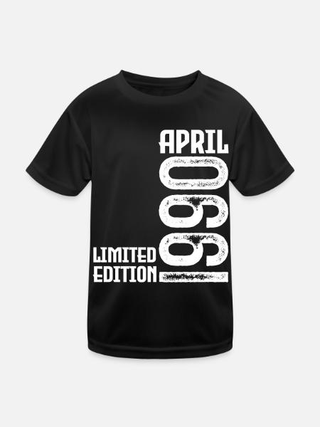 Cadeau Avril 1990. Anniversaire avril 1990. April. - T-shirt sport Enfant - noir - Devant