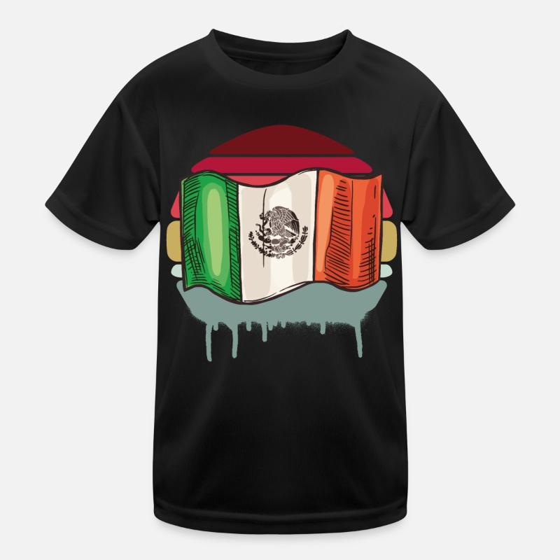 Drapeau rétro du Mexique T-shirt sport Enfant