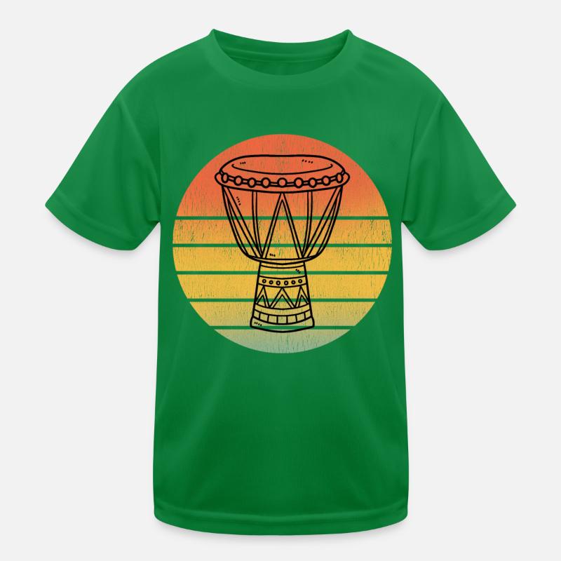 Djembé Player Drummer Music Drum Vintage Retro T-shirt sport Enfant
