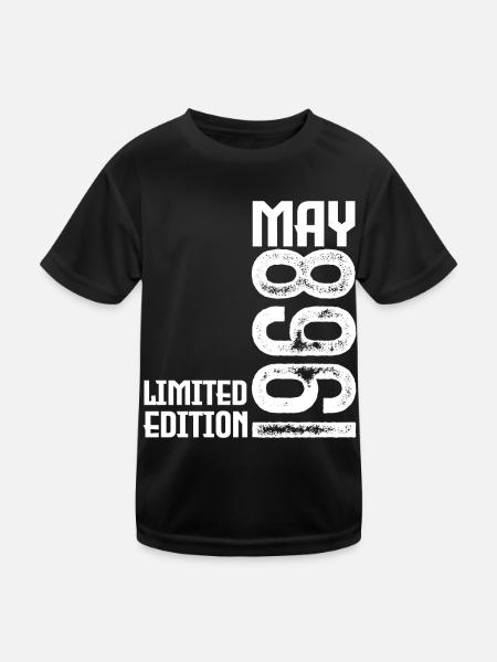 Gift May 1968. Anniversary May 1968. May 1968. - Kids Functional T-Shirt - black - Front