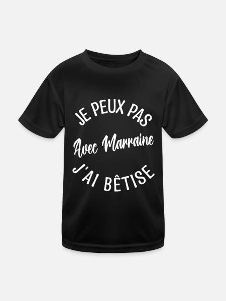 Cadeau Marraine. cadeau ma marraine d'amour. - T-shirt sport Enfant - noir - Devant