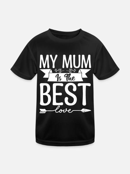 Meine Mutter ist die Beste. Mama zu genial. - Kinder Funktions-T-Shirt - Schwarz - Vorne