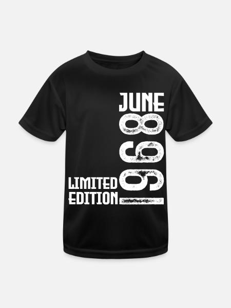 Gift June 1968 birthday June 1968. June 1968 - Kids Functional T-Shirt - black - Front