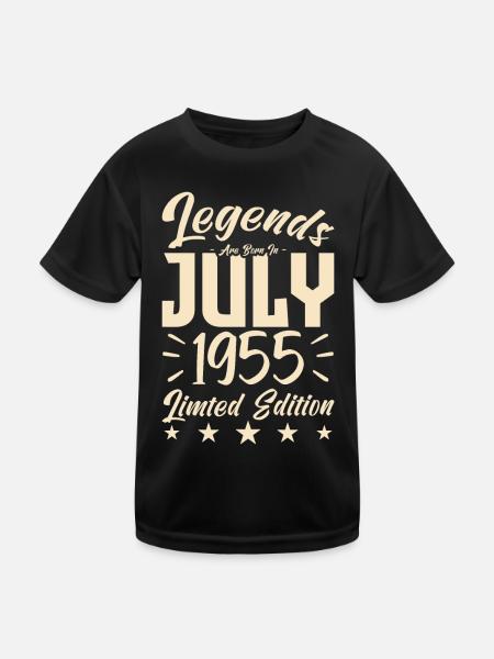 Naissance En Juillet 1955. Cadeau d'anniversaire. - T-shirt sport Enfant - noir - Devant