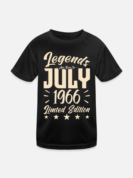 Naissance En Juillet 1966. Cadeau d'anniversaire. - T-shirt sport Enfant - noir - Devant