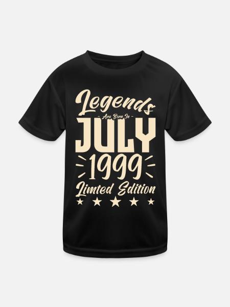 Naissance En Juillet 1999. Cadeau d'anniversaire. - T-shirt sport Enfant - noir - Devant