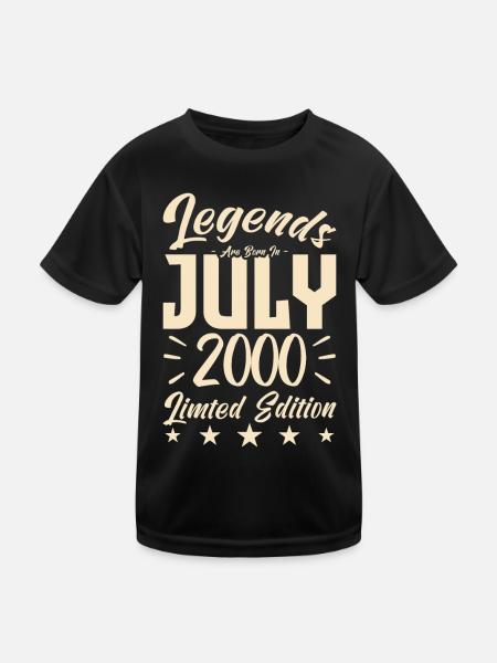 Naissance En Juillet 2000. Cadeau d'anniversaire. - T-shirt sport Enfant - noir - Devant