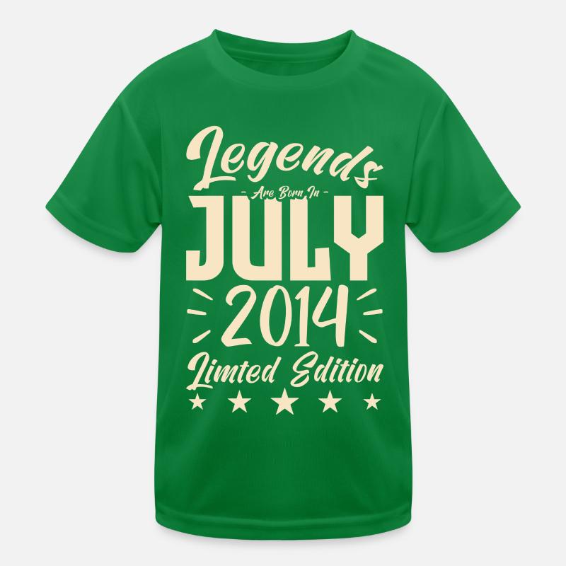 Geboren im Juli 2014. Geburtstagsgeschenk. Kinder Funktions-T-Shirt