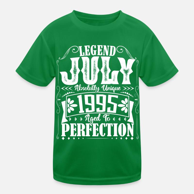 Juli 1995. Geburtstagsgeschenk Juli 1995. Kinder Funktions-T-Shirt