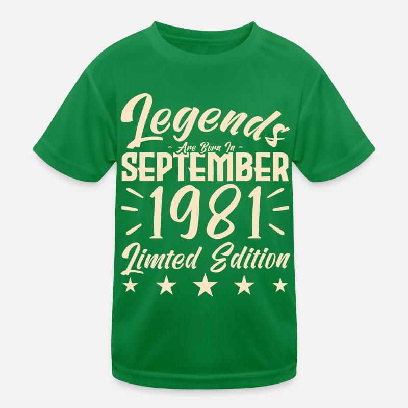Naissance En Septembre 1981. Cadeau de September. T-shirt sport Enfant