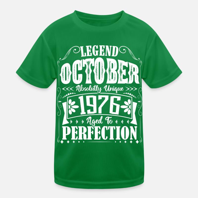 October 1976. October 1976 Birthday Gift. Kids Functional T-Shirt