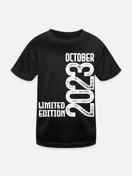 October 2023 Birthday Gift. October 2023. - Kids Functional T-Shirt - black - Front