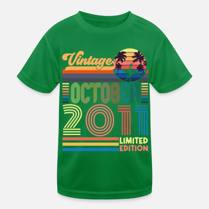 Jubiläum Oktober 2011. Geschenk Oktober 2011. Kinder Funktions-T-Shirt