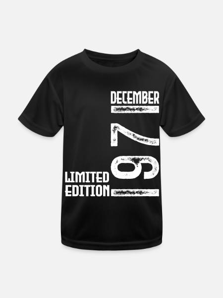 Geburtstagsgeschenk Dezember 1971. Dezember 1971. - Kinder Funktions-T-Shirt - Schwarz - Vorne