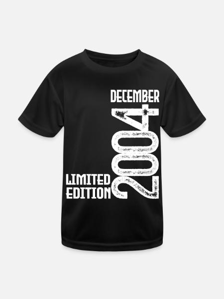 Birthday Gift December 2004. December 2004. - Kids Functional T-Shirt - black - Front
