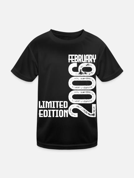 February 2006 Anniversary Gift. February 2006. - Kids Functional T-Shirt - black - Front