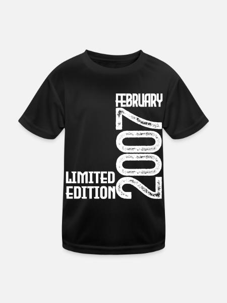February 2007 Birthday Gift. February 2007. - Kids Functional T-Shirt - black - Front