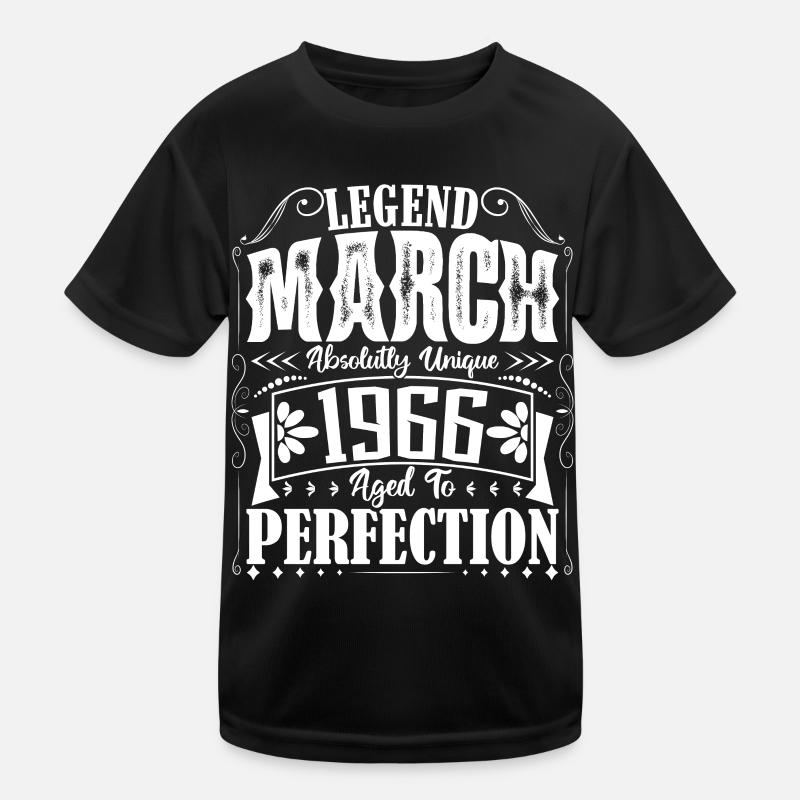 March 1966. March 1966 Birthday Gift. March. Kids Functional T-Shirt