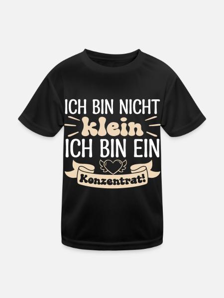 I'm not small, I'm a concentrate! - Kids Functional T-Shirt - black - Front