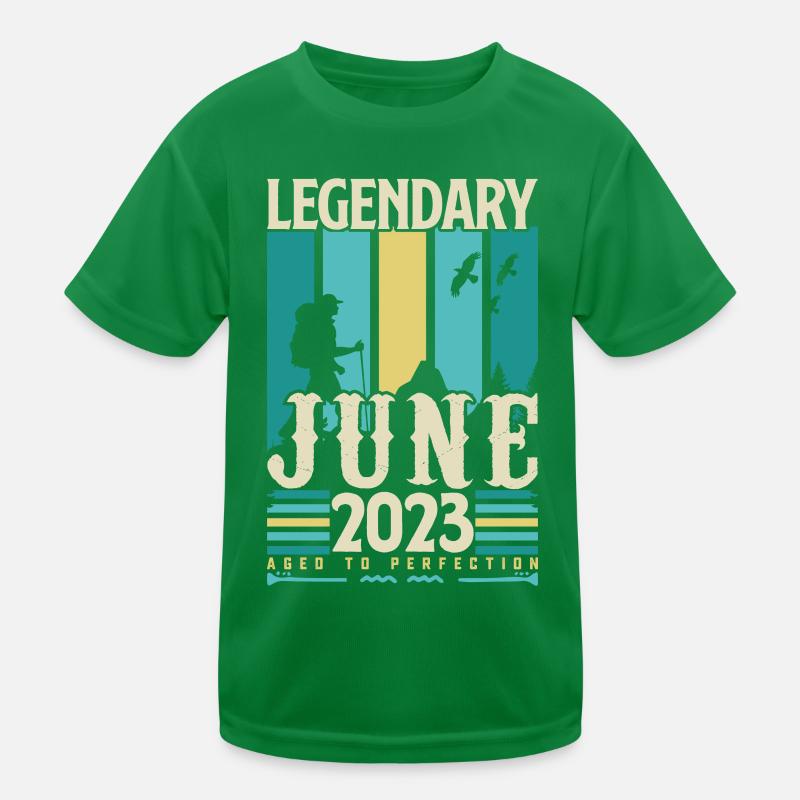 Juni 2023 Geburtstagsgeschenk, Jahrgang Juni 2023. Kinder Funktions-T-Shirt