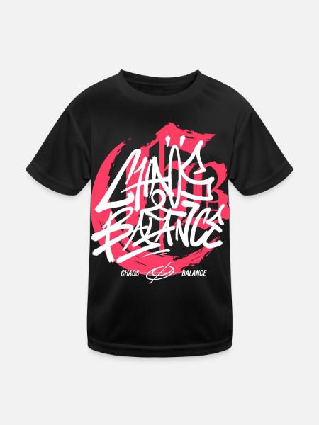 Streetwear Urban Graffiti - Kinder Funktions-T-Shirt - Schwarz - Vorne