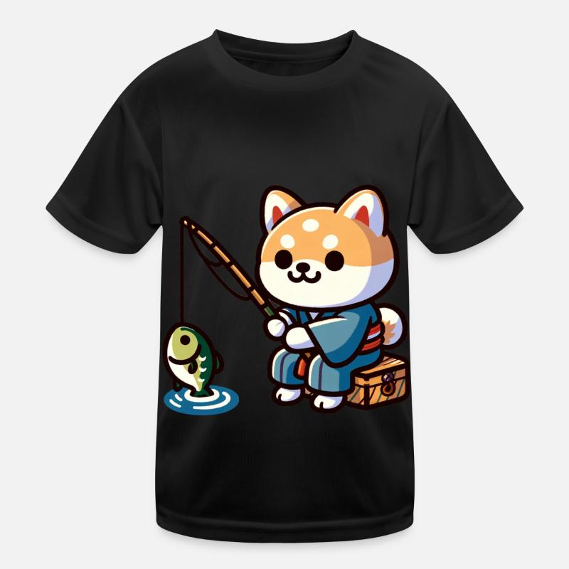 Chien de pêche Canine Angler pépinière Decor T-shirt sport Enfant