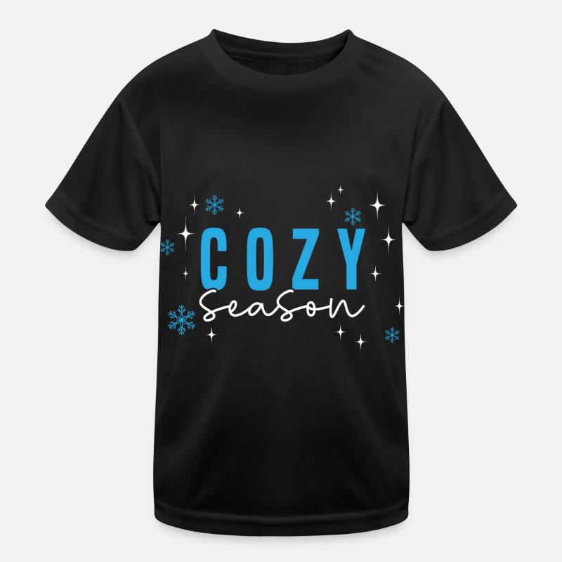 I Love Winter Season Cold Climate Ice Kids Functional T-Shirt