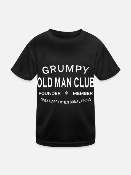 Grumpy Old Man Club - Drôle - T-shirt sport Enfant - noir - Devant