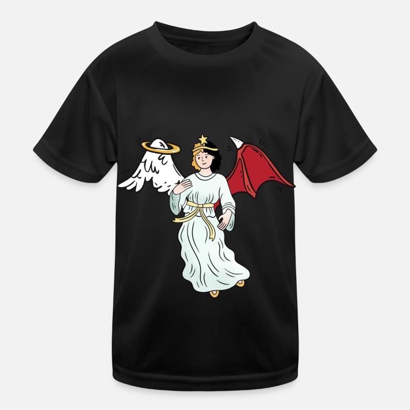 Angel Devil Good Evil Feelings Emotion Satan Dark Kids Functional T-Shirt