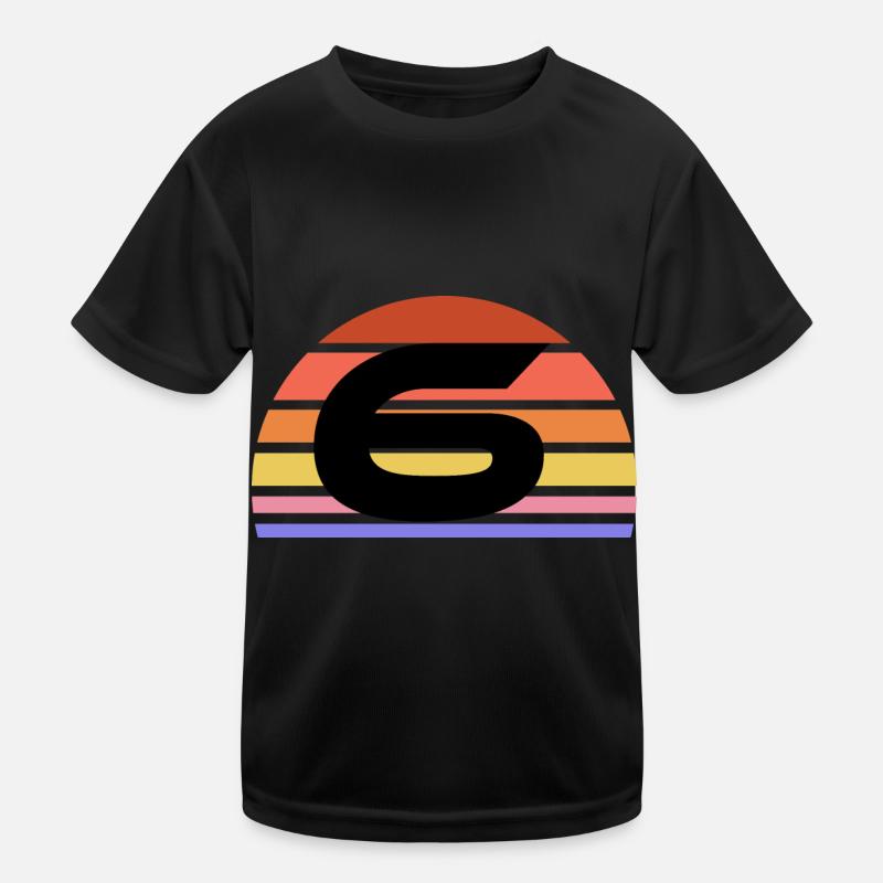 6 - Kinder Funktions-T-Shirt - Schwarz