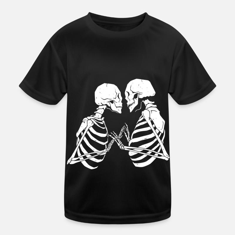 Skeleton Love Valentine's Day Relationship Forever Death Kids Functional T-Shirt