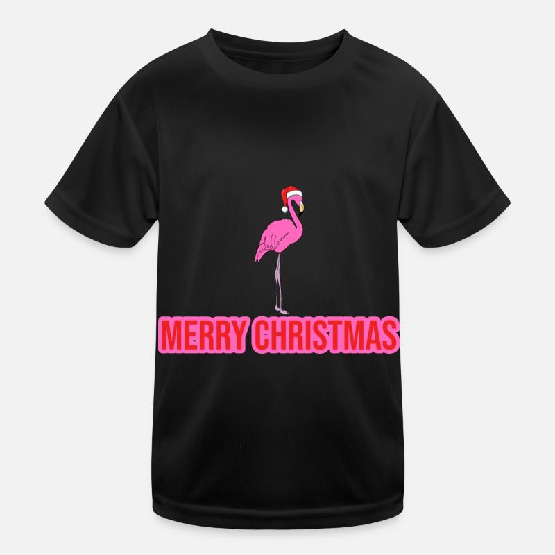 Flamant rose Joyeux Noël T-shirt sport Enfant
