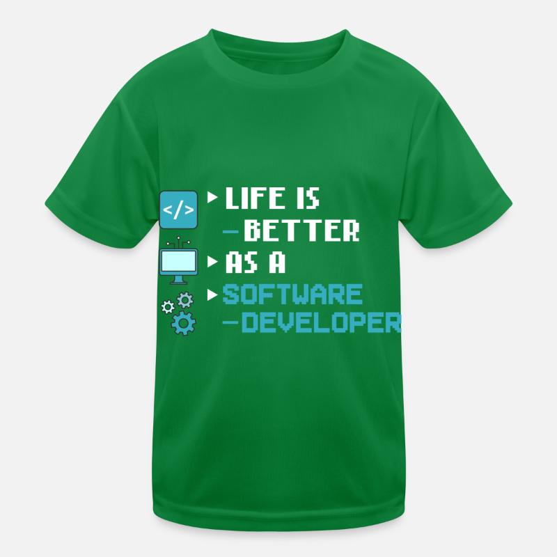Software Entwicklung Softwareentwickler Entwickler Kinder Funktions-T-Shirt