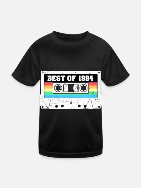 30e anniversaire 1994 Vintage rétro Cassette - T-shirt sport Enfant - noir - Devant