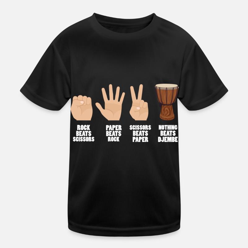 rock paper scissors djembe Kinder Funktions-T-Shirt