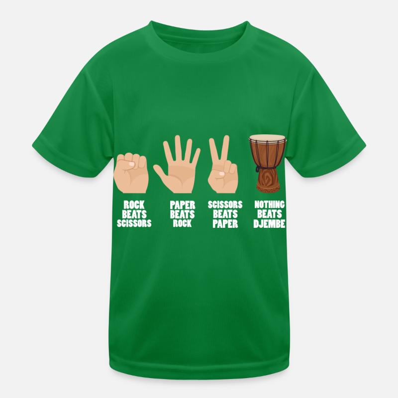 rock paper scissors djembe Kinder Funktions-T-Shirt