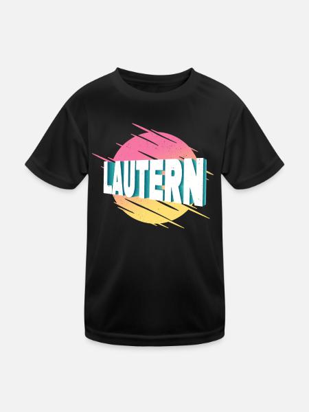 Lautern Kaiserslautern Germany City Font - Kids Functional T-Shirt - black - Front