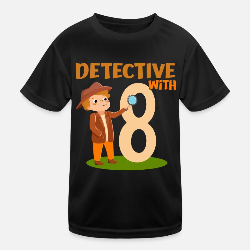 Détective Anniversaire Garçon 8 ans Im 8 ans Cadeau T-shirt sport Enfant