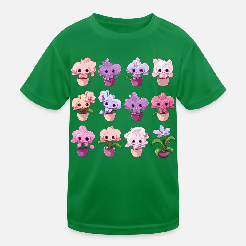 Orchids kawaii Kids Functional T-Shirt