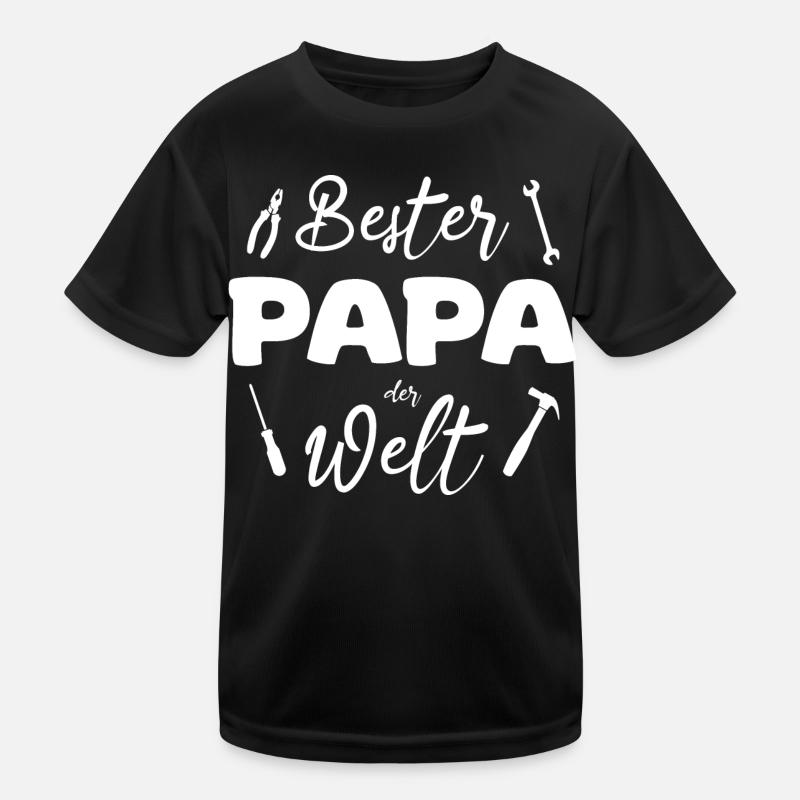 Bester Papa der Welt Werkzeug Kinder Funktions-T-Shirt