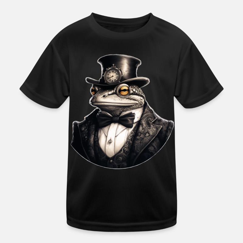 Vintage Frosch Kinder Funktions-T-Shirt