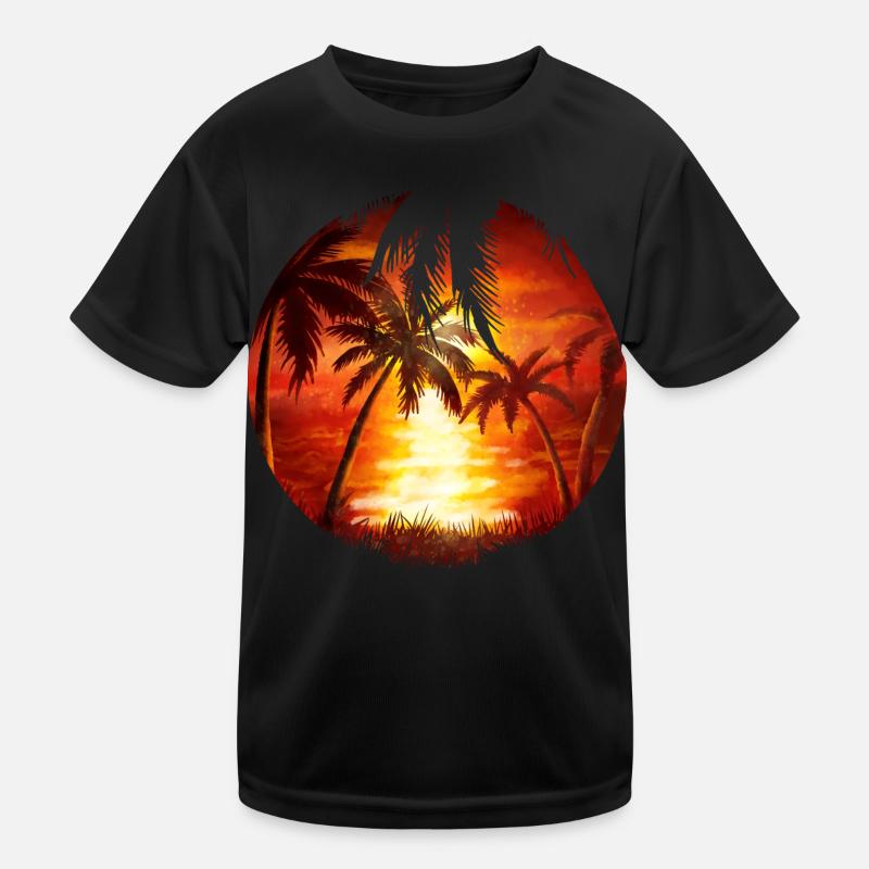 Palm Beach Sunset Kids Functional T-Shirt