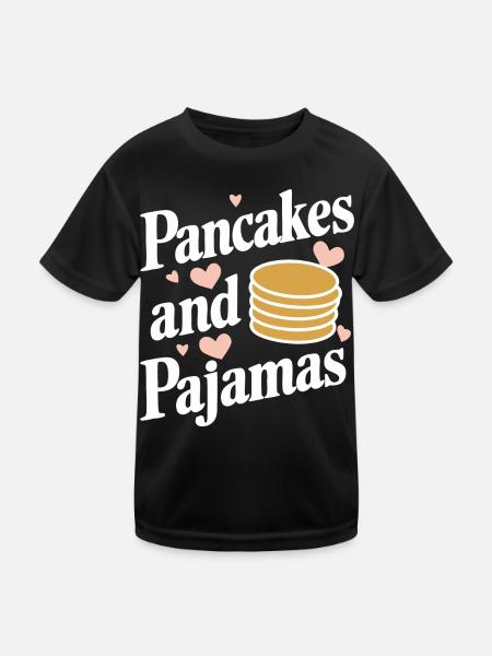 Pancakes Breakfast Food Pancake - Kids Functional T-Shirt - black - Front