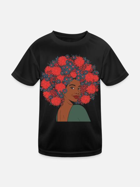 Afro Americans Africa - Kids Functional T-Shirt - black - Front