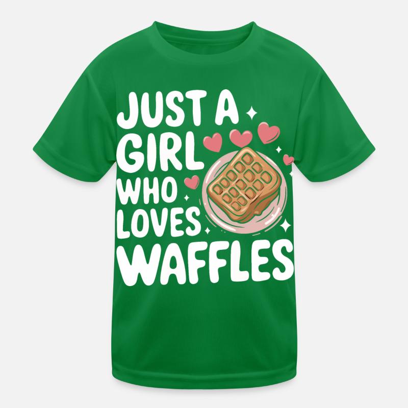 Waffles Breakfast Sweets Kids Functional T-Shirt