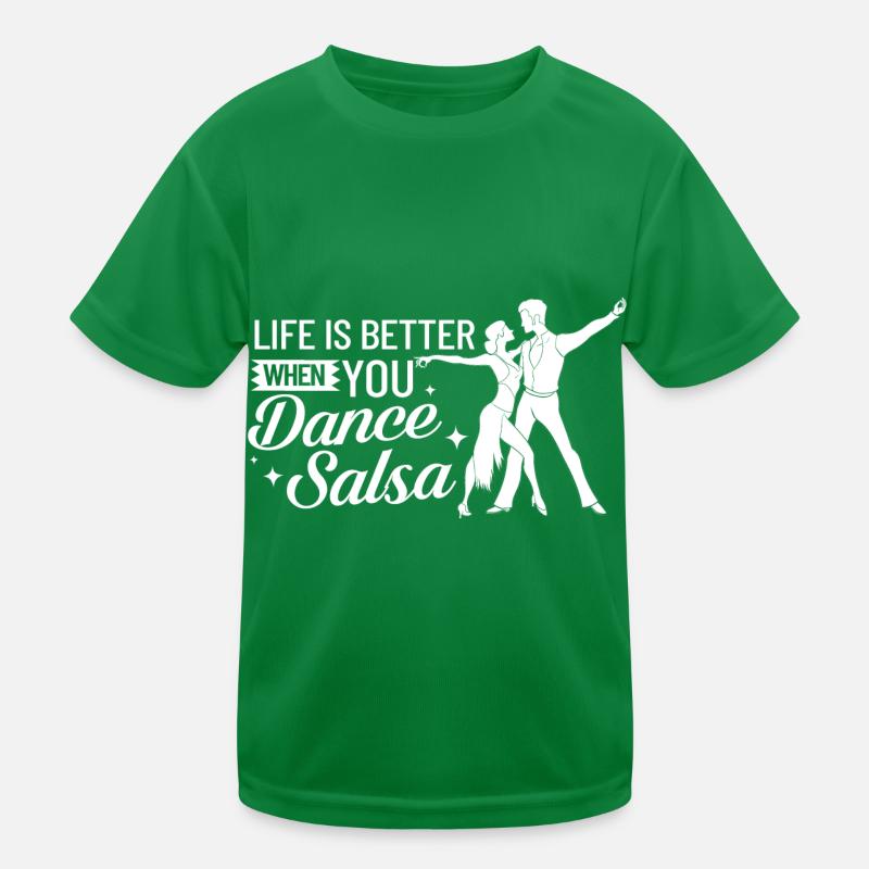 Salsa Dance Music Course Beginner Workout Dancer Kids Functional T-Shirt