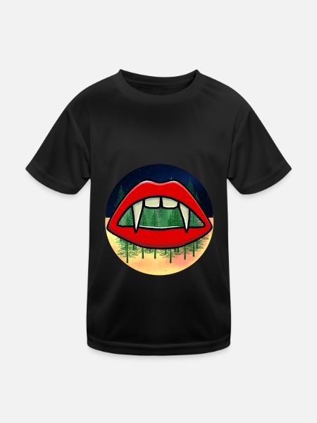 Karpaten Rumänien Kaukasus Blutsauger Blut - Kinder Funktions-T-Shirt - Schwarz - Vorne